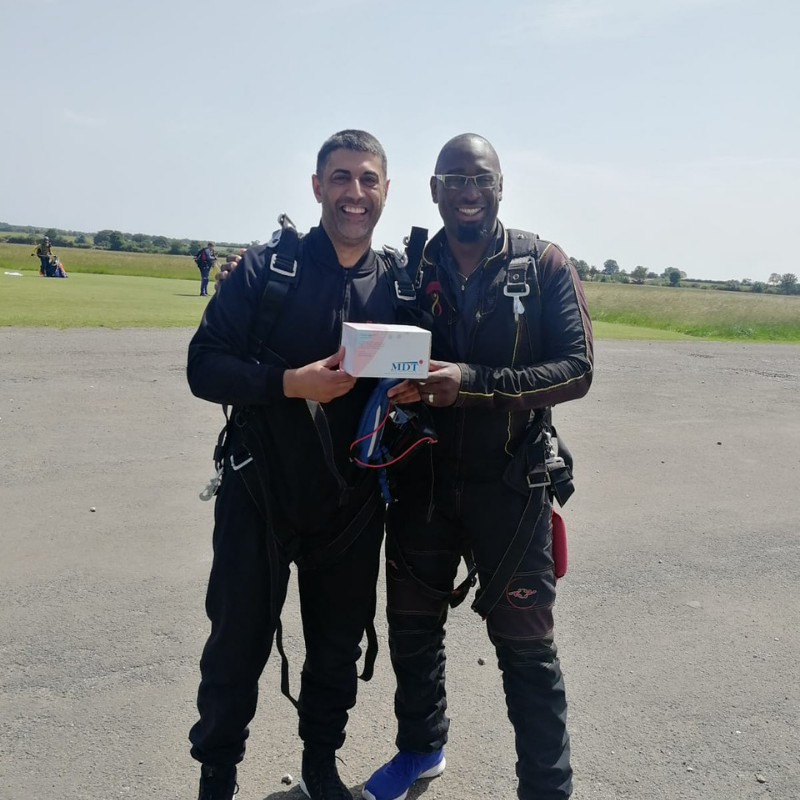 MDTi skydive image for Prostate Cancer UK