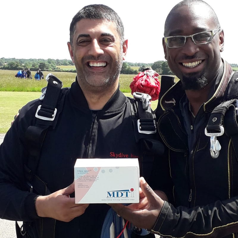 MDTi skydive image for Prostate Cancer UK